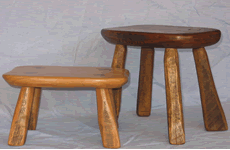 Custom hardwood stools